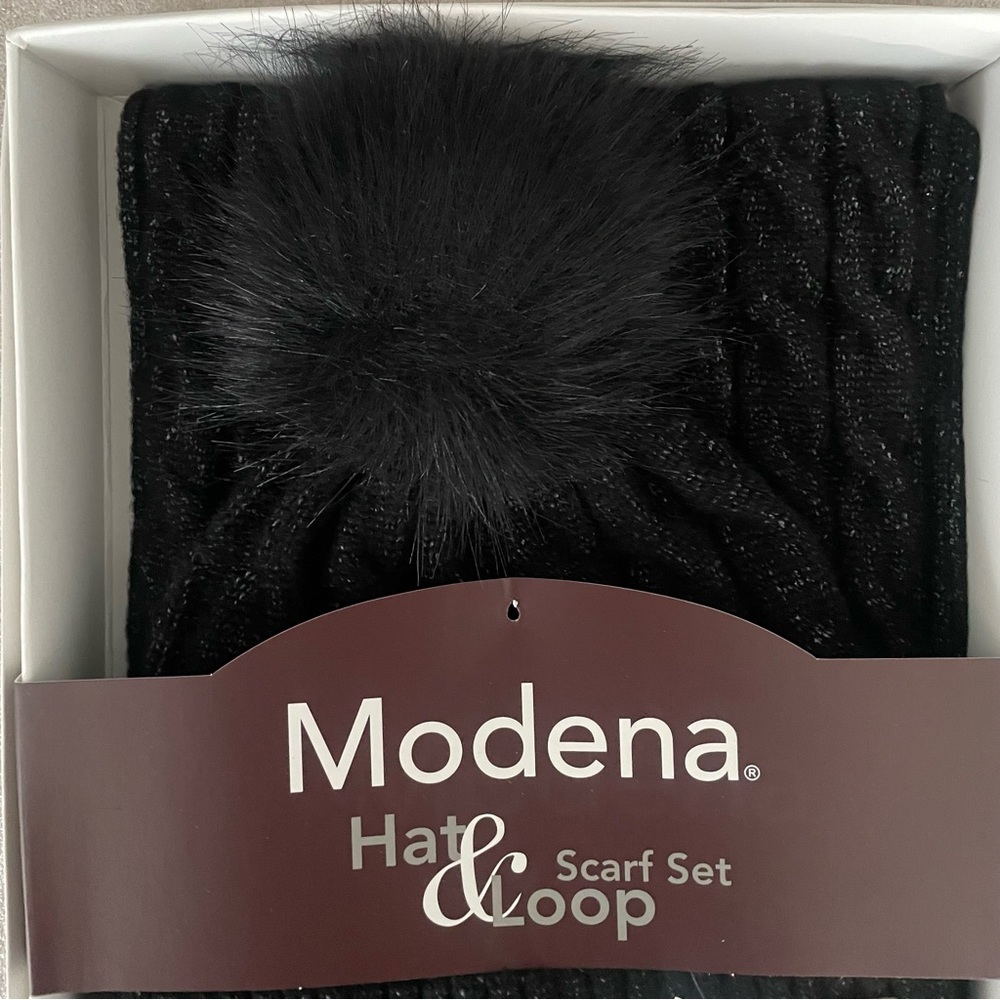 Modena Women’s Hat & Infinity Scarf Faux Fur Gift Set